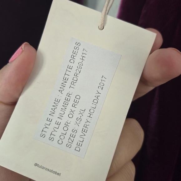 Tularosa X Revolve S Annette Dress Purple Velvet Long Sleeve Mini Dress - Picture 7 of 8